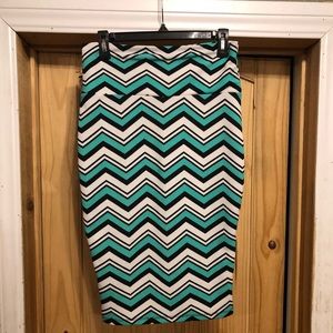 Mint chevron pencil skirt BUY 3 GET 1 FREE